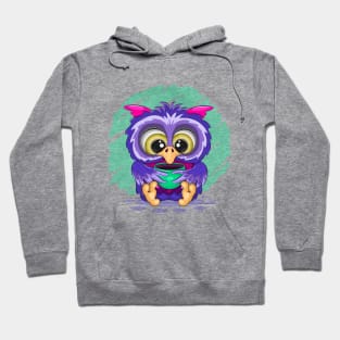 Cartoon owl with a cup Hoodie